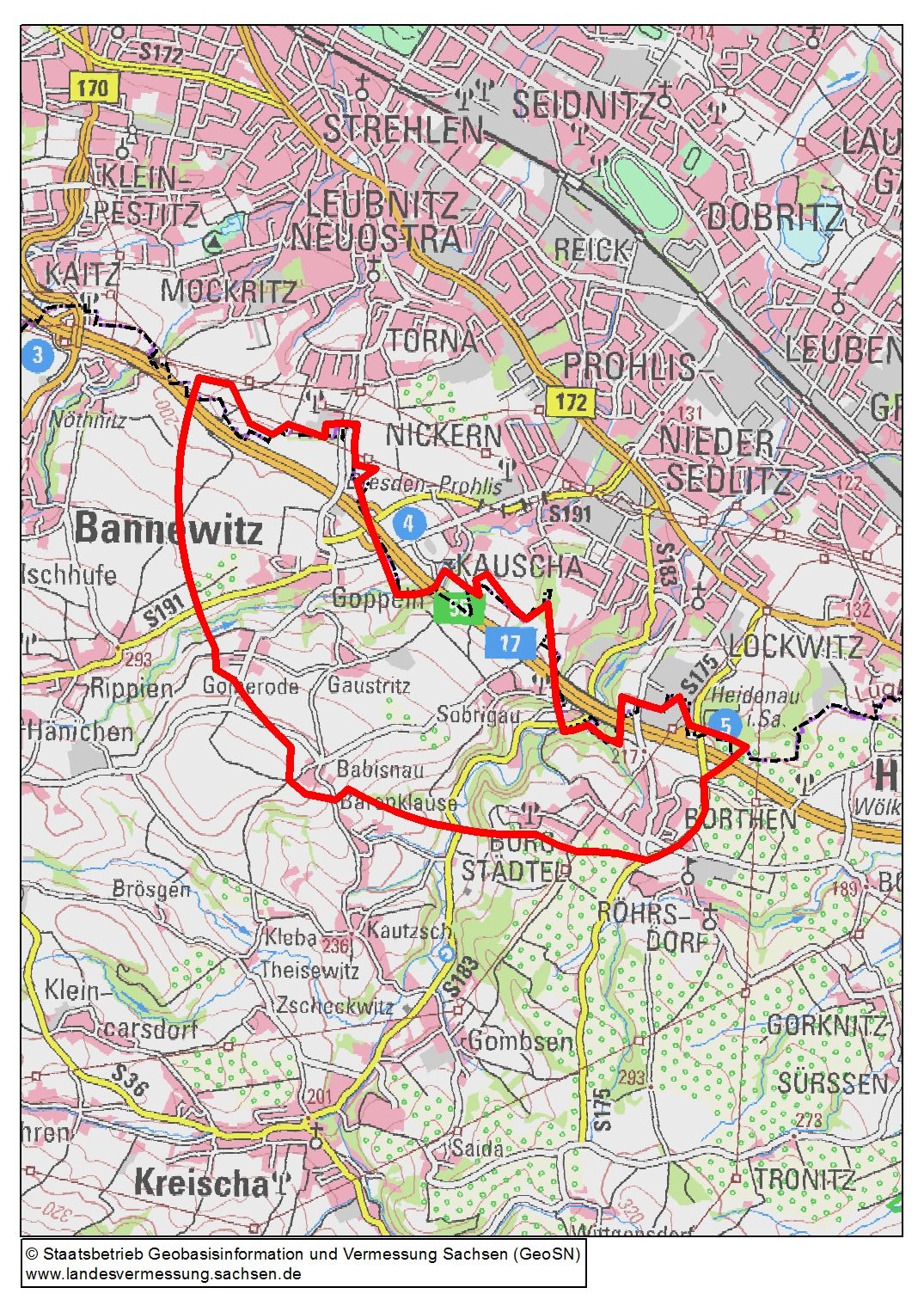 Karte_Sperrbezirk – Stadt Dohna